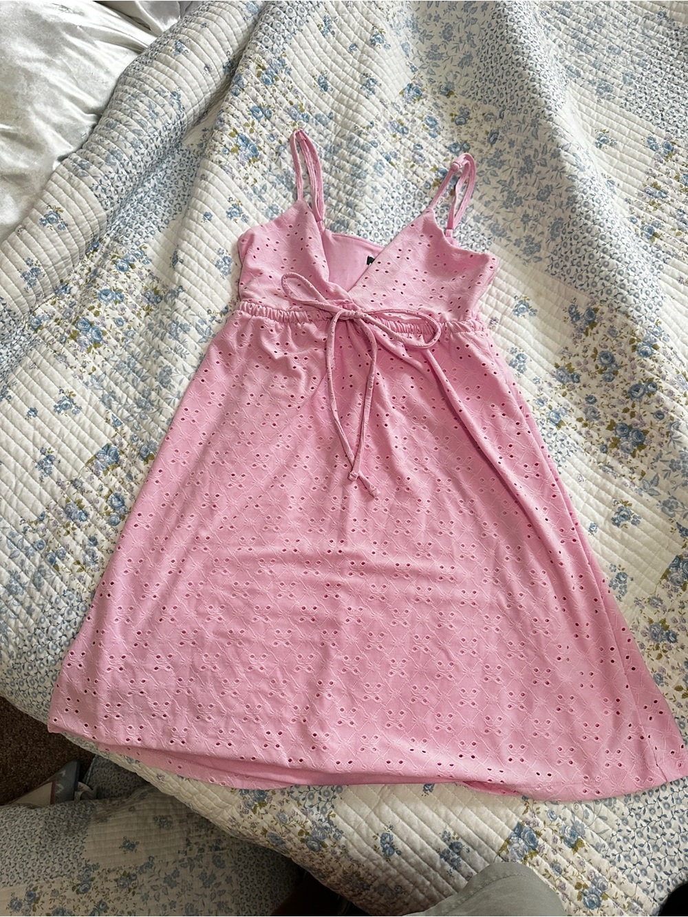 wild fable Pink Eyelet Mini Dress